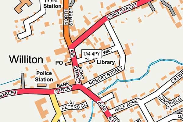 TA4 4PY map - OS OpenMap – Local (Ordnance Survey)