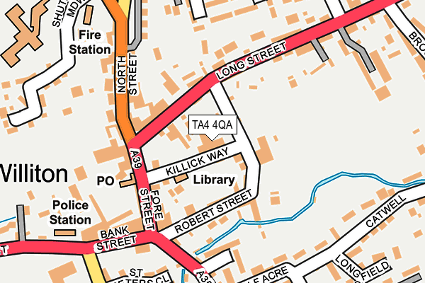 TA4 4QA map - OS OpenMap – Local (Ordnance Survey)