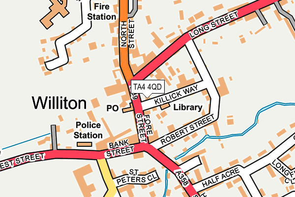 TA4 4QD map - OS OpenMap – Local (Ordnance Survey)