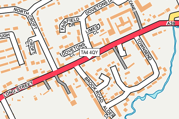 TA4 4QY map - OS OpenMap – Local (Ordnance Survey)