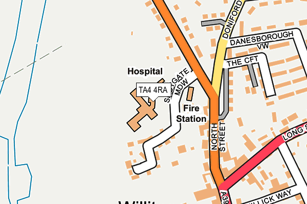 TA4 4RA map - OS OpenMap – Local (Ordnance Survey)