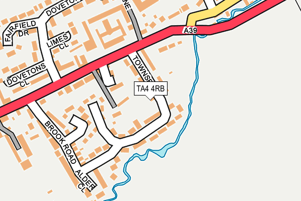 TA4 4RB map - OS OpenMap – Local (Ordnance Survey)