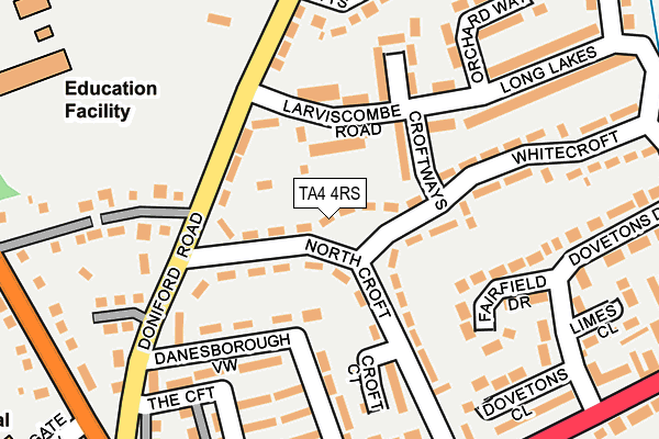 TA4 4RS map - OS OpenMap – Local (Ordnance Survey)