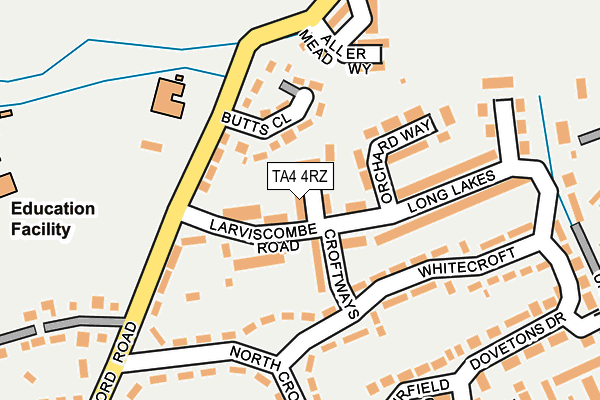TA4 4RZ map - OS OpenMap – Local (Ordnance Survey)