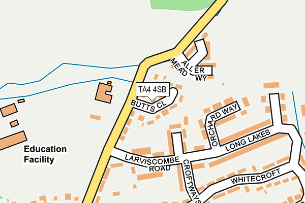 TA4 4SB map - OS OpenMap – Local (Ordnance Survey)