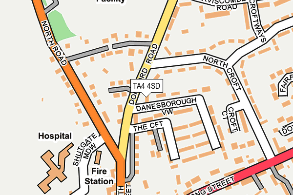 TA4 4SD map - OS OpenMap – Local (Ordnance Survey)