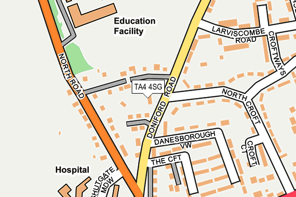 TA4 4SG map - OS OpenMap – Local (Ordnance Survey)