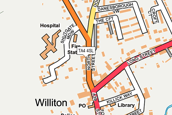 TA4 4SL map - OS OpenMap – Local (Ordnance Survey)