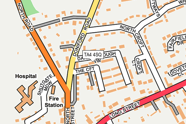 TA4 4SQ map - OS OpenMap – Local (Ordnance Survey)