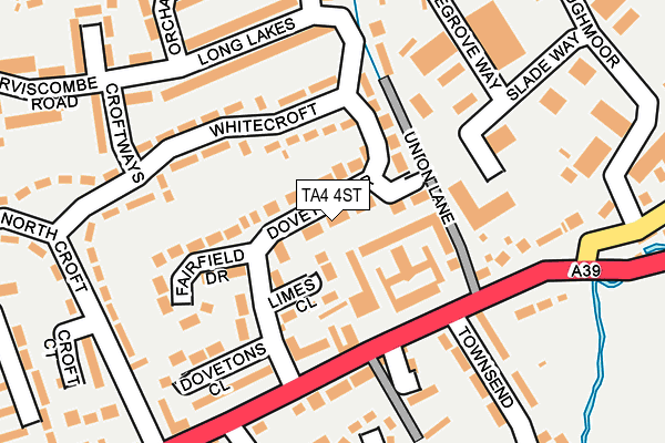 TA4 4ST map - OS OpenMap – Local (Ordnance Survey)