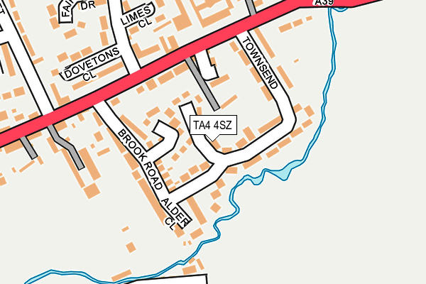 TA4 4SZ map - OS OpenMap – Local (Ordnance Survey)
