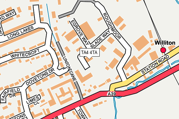 TA4 4TA map - OS OpenMap – Local (Ordnance Survey)