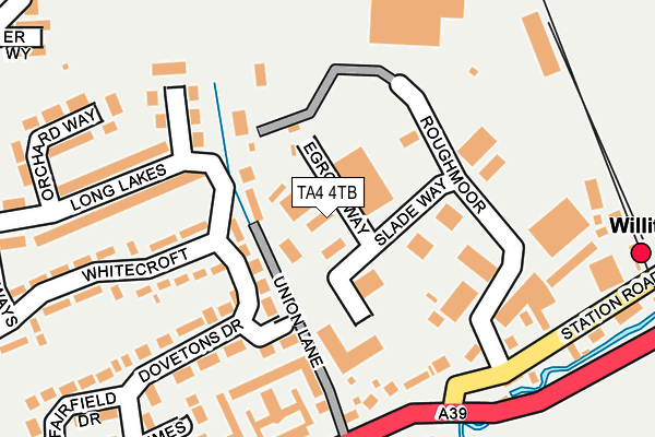 TA4 4TB map - OS OpenMap – Local (Ordnance Survey)