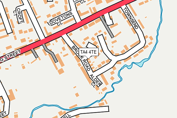 TA4 4TE map - OS OpenMap – Local (Ordnance Survey)