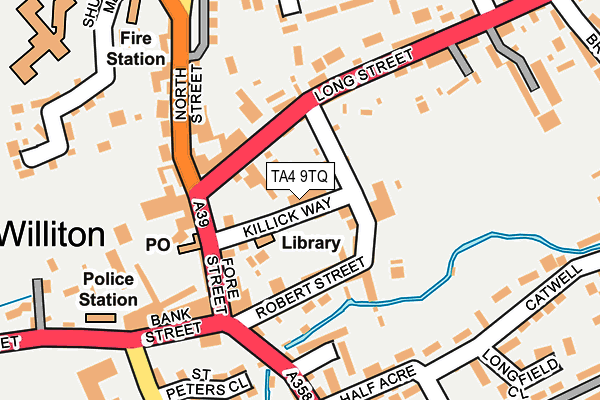 TA4 9TQ map - OS OpenMap – Local (Ordnance Survey)