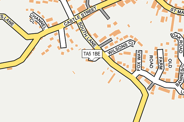 TA5 1BE map - OS OpenMap – Local (Ordnance Survey)