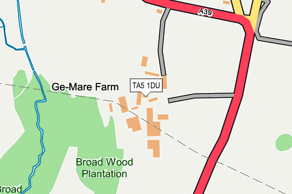 TA5 1DU map - OS OpenMap – Local (Ordnance Survey)