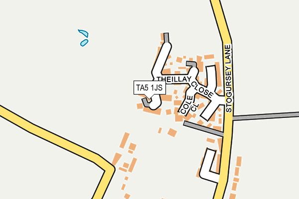 TA5 1JS map - OS OpenMap – Local (Ordnance Survey)