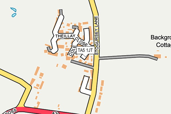 TA5 1JT map - OS OpenMap – Local (Ordnance Survey)