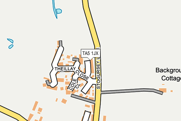 TA5 1JX map - OS OpenMap – Local (Ordnance Survey)