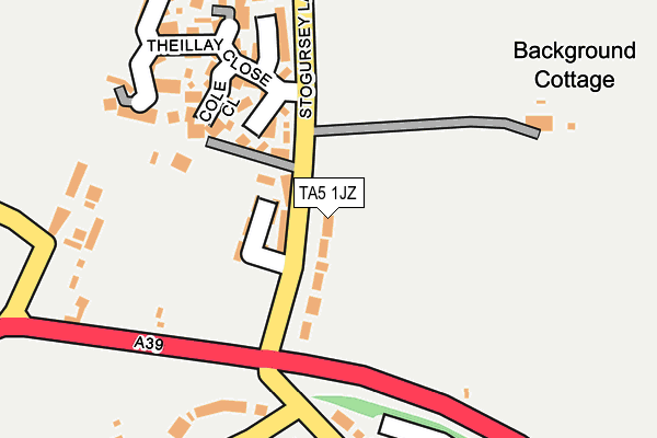 TA5 1JZ map - OS OpenMap – Local (Ordnance Survey)