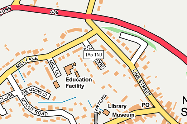 TA5 1NJ map - OS OpenMap – Local (Ordnance Survey)