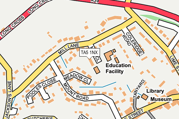 TA5 1NX map - OS OpenMap – Local (Ordnance Survey)