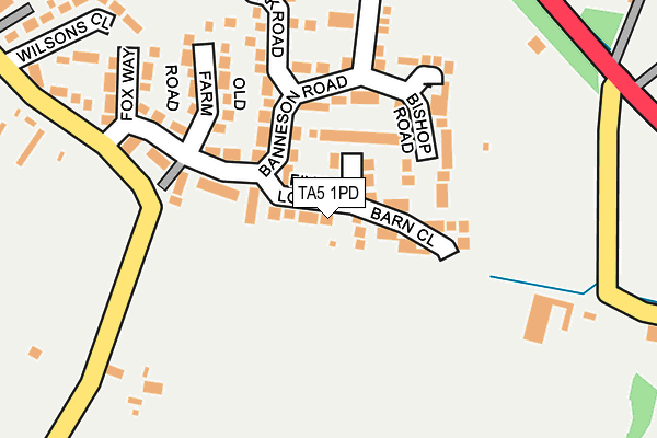 TA5 1PD map - OS OpenMap – Local (Ordnance Survey)