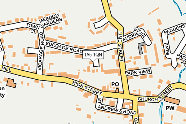 TA5 1QN map - OS OpenMap – Local (Ordnance Survey)