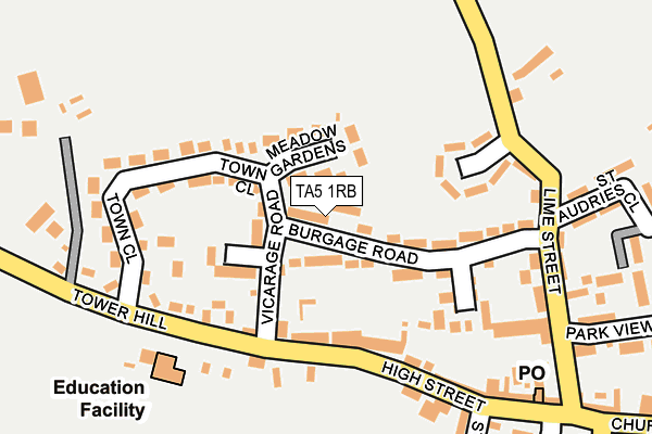 TA5 1RB map - OS OpenMap – Local (Ordnance Survey)