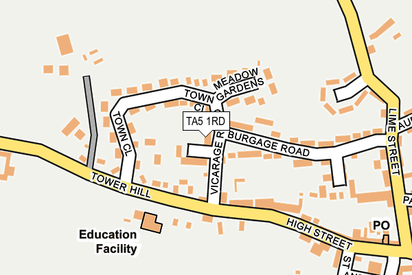 TA5 1RD map - OS OpenMap – Local (Ordnance Survey)