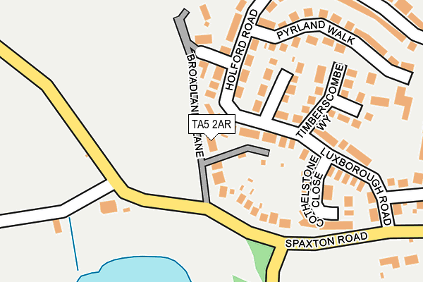 TA5 2AR map - OS OpenMap – Local (Ordnance Survey)