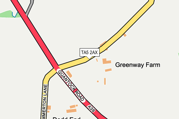 TA5 2AX map - OS OpenMap – Local (Ordnance Survey)