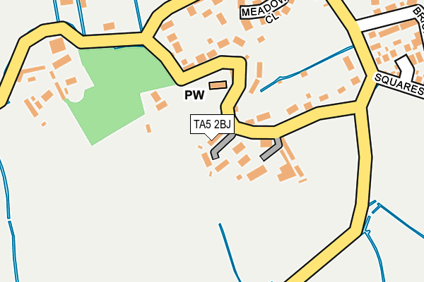 TA5 2BJ map - OS OpenMap – Local (Ordnance Survey)