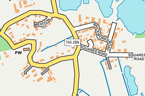 TA5 2BN map - OS OpenMap – Local (Ordnance Survey)