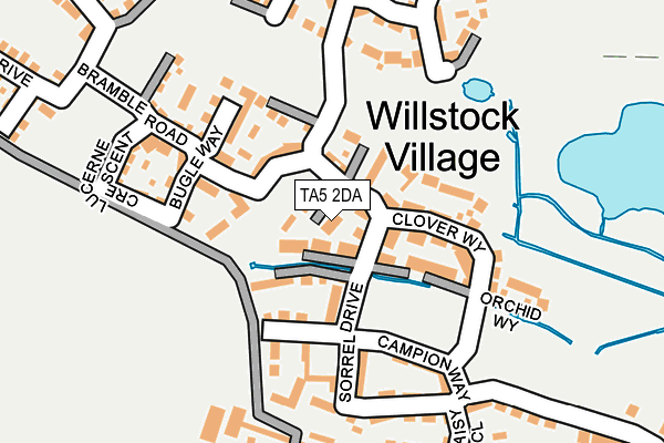 TA5 2DA map - OS OpenMap – Local (Ordnance Survey)