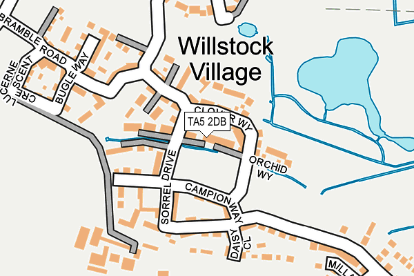 TA5 2DB map - OS OpenMap – Local (Ordnance Survey)