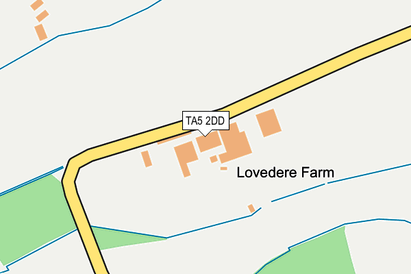 TA5 2DD map - OS OpenMap – Local (Ordnance Survey)