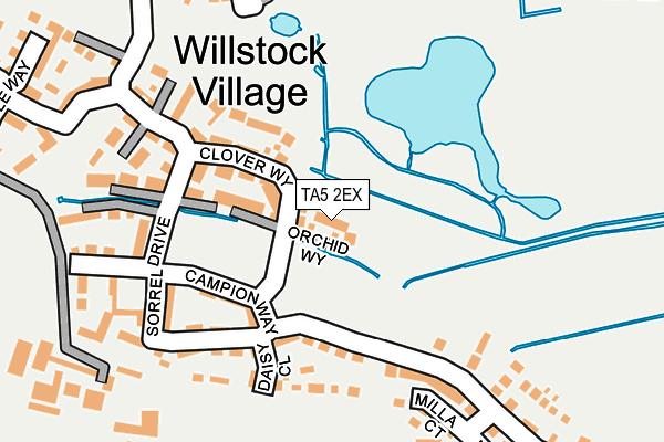 TA5 2EX map - OS OpenMap – Local (Ordnance Survey)