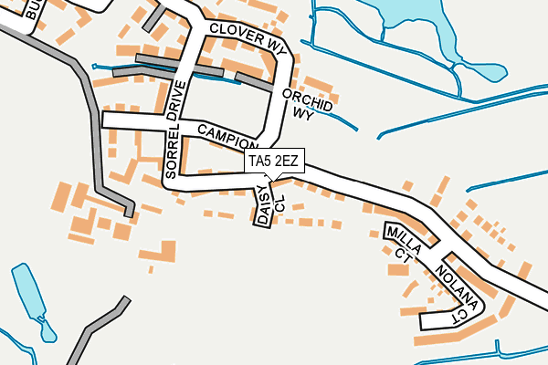 TA5 2EZ map - OS OpenMap – Local (Ordnance Survey)