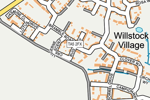 TA5 2FX map - OS OpenMap – Local (Ordnance Survey)