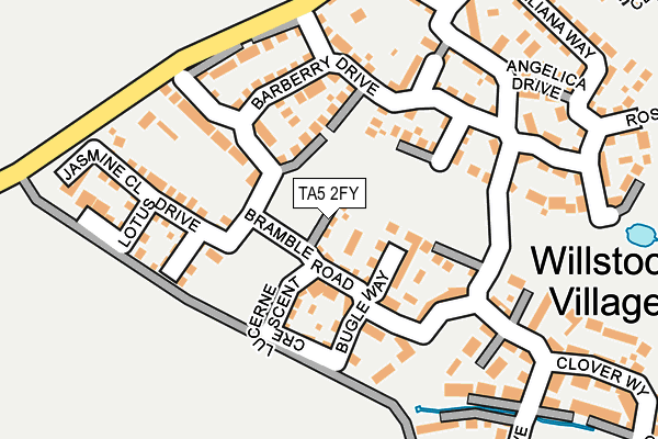 TA5 2FY map - OS OpenMap – Local (Ordnance Survey)