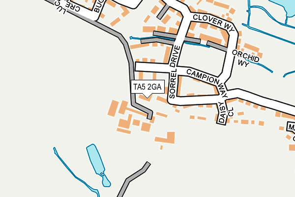 TA5 2GA map - OS OpenMap – Local (Ordnance Survey)