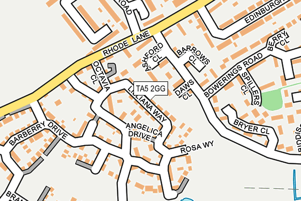 TA5 2GG map - OS OpenMap – Local (Ordnance Survey)