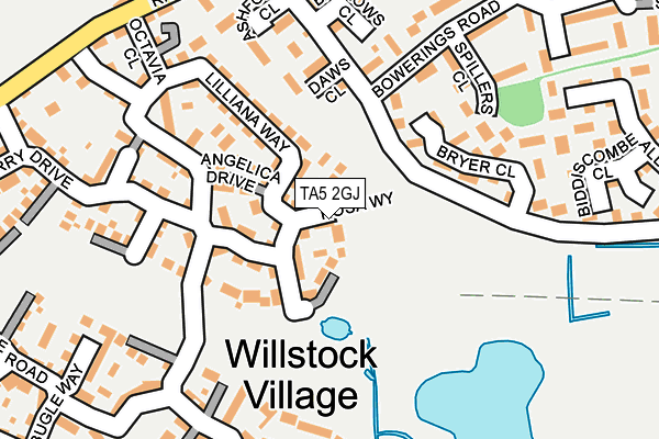 TA5 2GJ map - OS OpenMap – Local (Ordnance Survey)