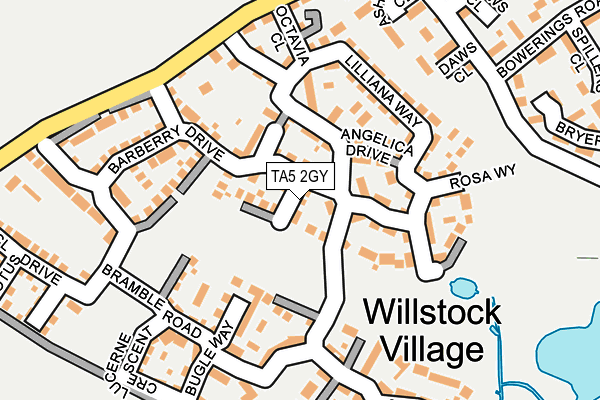 TA5 2GY map - OS OpenMap – Local (Ordnance Survey)