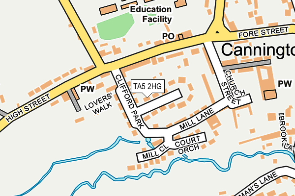 TA5 2HG map - OS OpenMap – Local (Ordnance Survey)