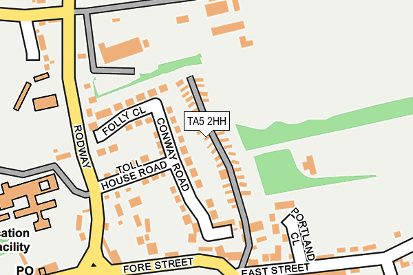 TA5 2HH map - OS OpenMap – Local (Ordnance Survey)