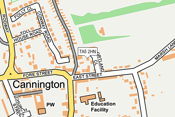 TA5 2HN map - OS OpenMap – Local (Ordnance Survey)