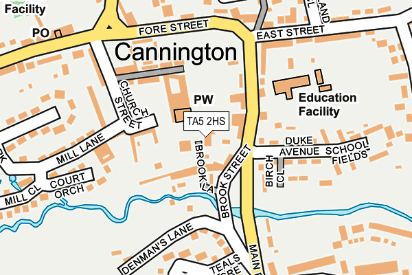 TA5 2HS map - OS OpenMap – Local (Ordnance Survey)